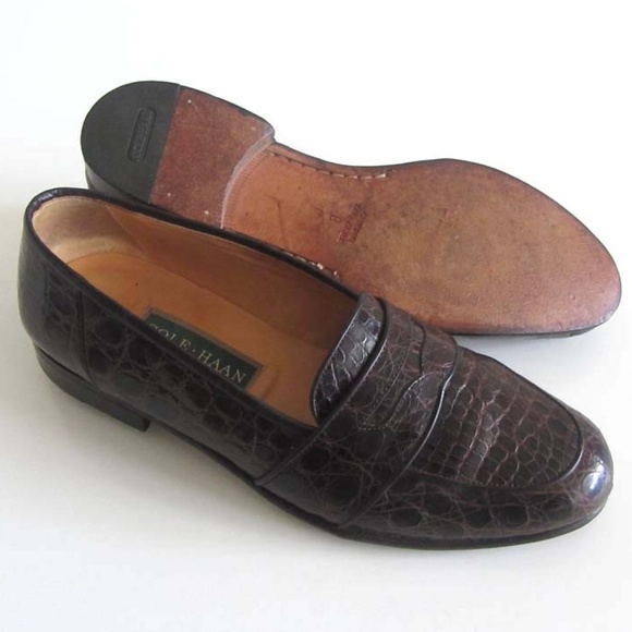 cole haan alligator loafers